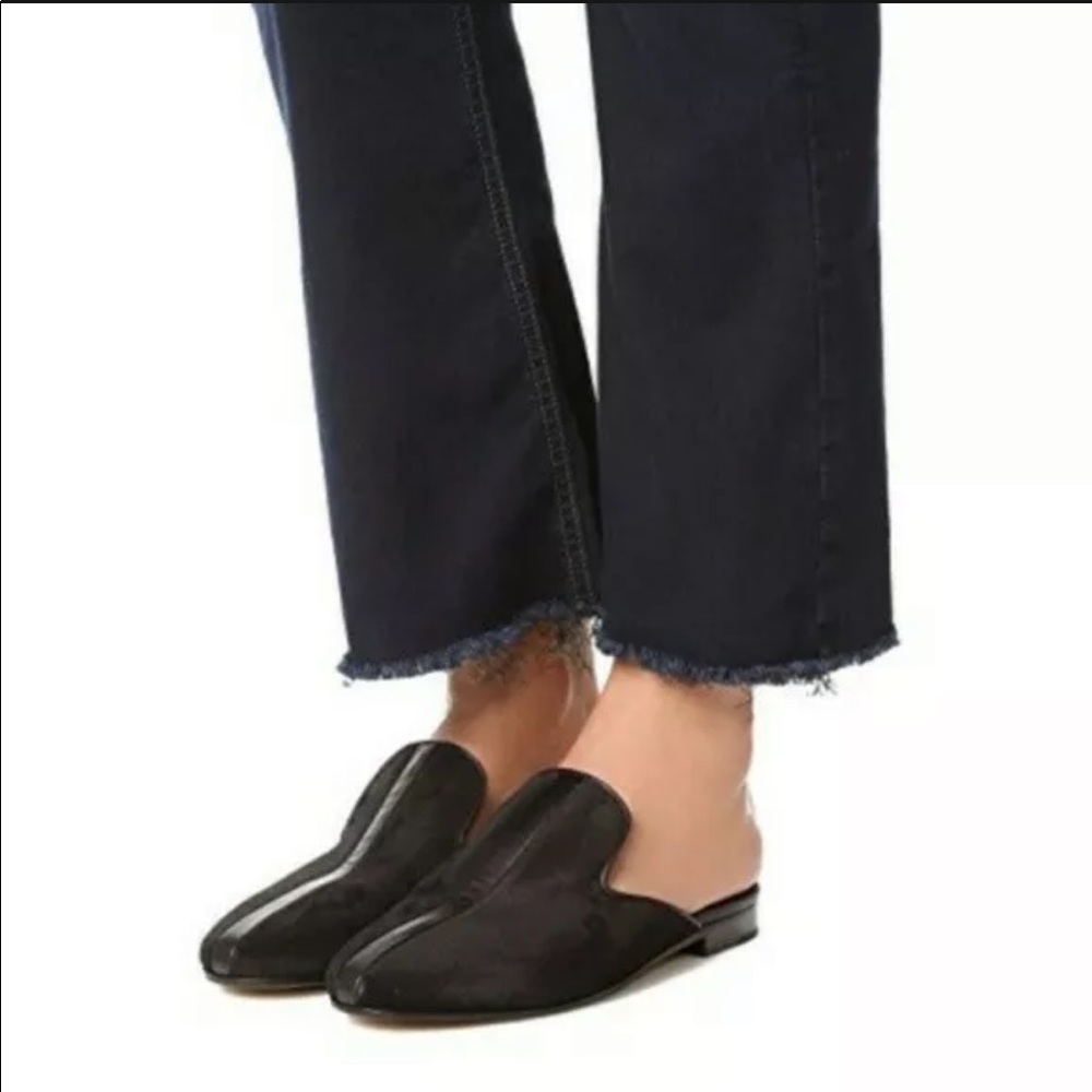New Rag & Bone Savory Suede Loafer Slide Black